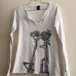 OBEY Long Sleeved Flower Gun Tee